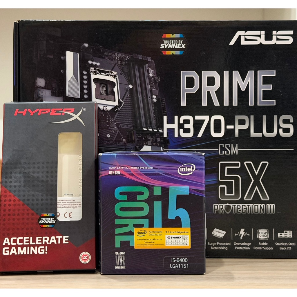 MB Asus Prime H370 Plus CSM + CPU i5 8400 + RAM DDR4 2666 16GB (8x2)