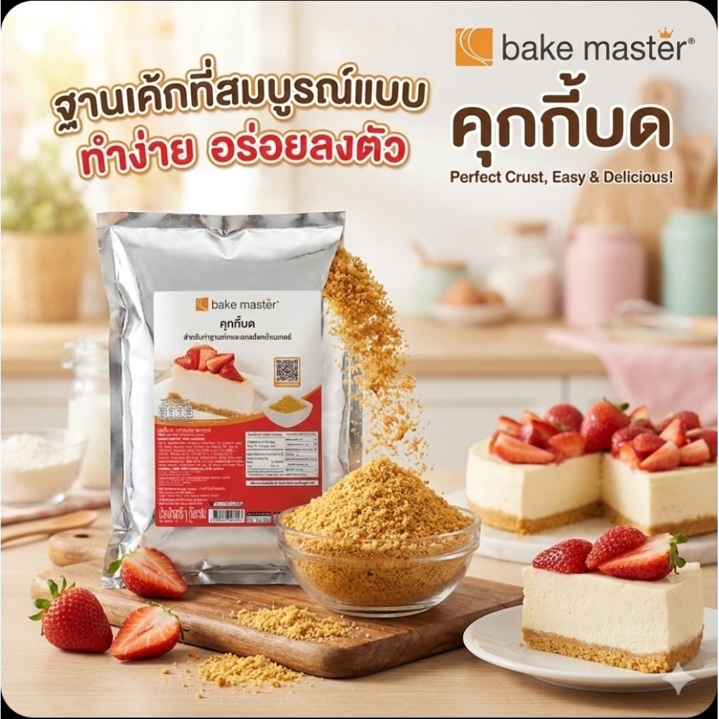 🍪KCG คุกกี้บด ตรา เบคมาสเตอร์ ขนาด 1 กิโลกรัม.🍪