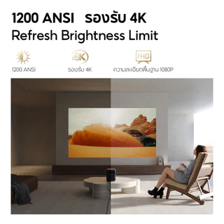 [24H ส่งทันที] Wanbo Mozart 1 Pro 1200 ANSI Projector Netflix 4K ออนไลน์ โปรเจคเตอร์ Google TV OS ASA 3.0