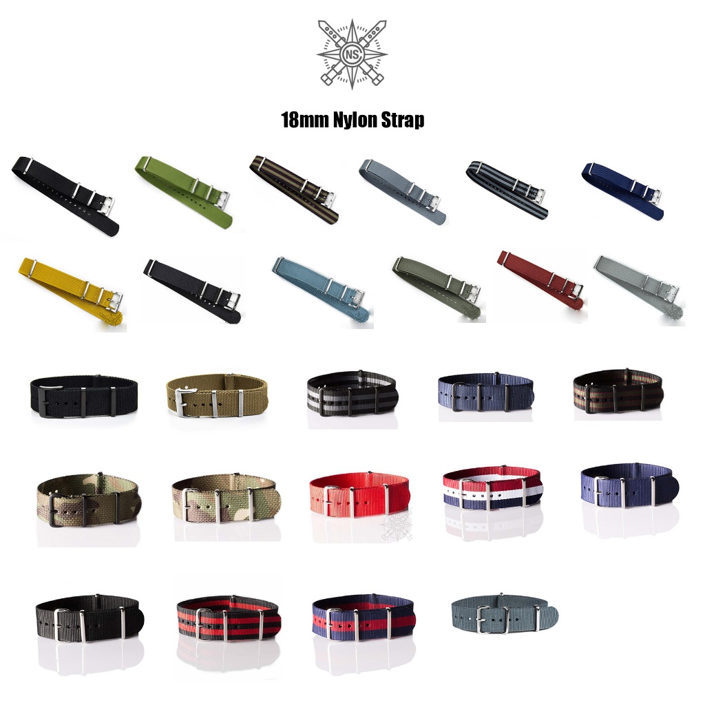 สายนาฬิกาแบบผ้ารุ่น สายนาโต้ 18mm Nato Strap ขนาด 18mm รุ่น CNS Nylon Strap 18mm