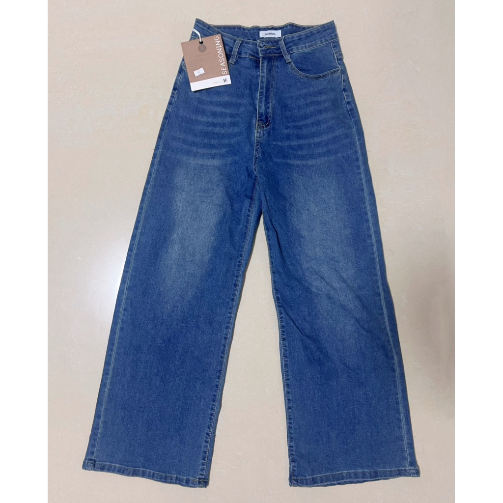 *new* กางเกงยีนส์ SEASONING รุ่น OG size m เอว 26-28 นิ้ว สะโพก 38 นิ้ว ขากระบอกใหญ่
