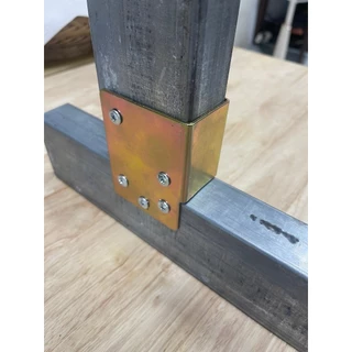 หูรับแป็บ ขนาด 1.5 x 3 นิ้ว , 2 x2 นิ้วชุบรุ้ง กันสนิมข้อต่อ ขารับเหล็กกล่องฉากรองแป็บ ทำรั้ว จำนวน 1 ชิ้น