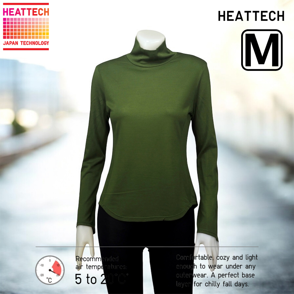 Size M Uniqlo Heattech เสื้อลองจอนผู้หญิง  ฮีทเทคมือสอง สภาพใหม่