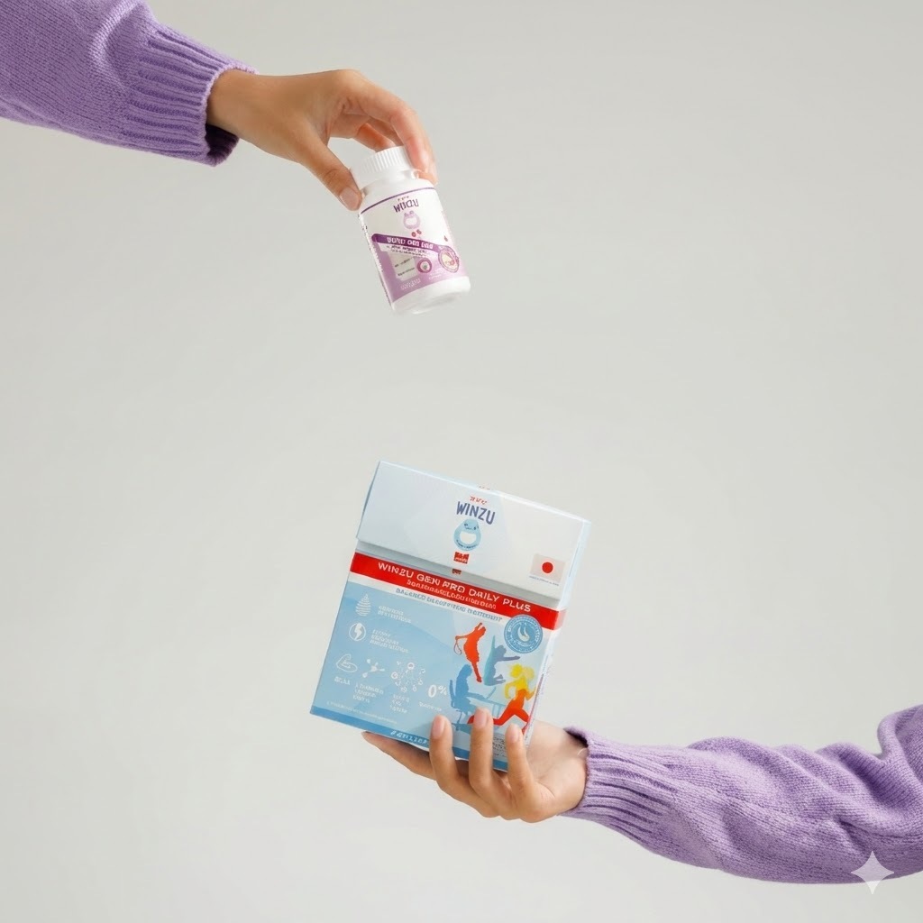 ชุดคู่เพิ่มแรงจากwinzu🚀เพิ่มแรงในเวลากลางวันและsuperfoodสูตรช่วงพักร่างในเวลากลางคืนให้กลับมาฟื้นตัว