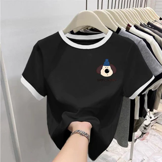 ✨【จัดส่งภายใน 24 ชั่วโมง】ลายการ์ตูน เสื้อยืดผู้หญิง เสื้อยืดแขนสั้นคอกลม oversize แฟชั่นเกาหลี ใส่สบาย