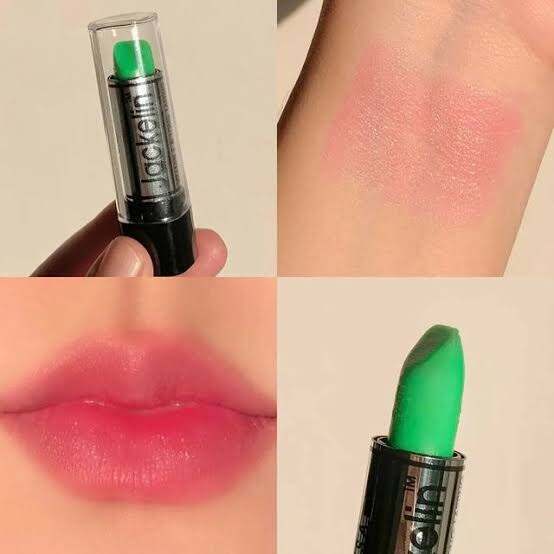 ลิปแจ็คเกอรีน//ลิปเขียว//Jackelin Vitamin E & Long Lasting Magic Lip เขียว//No.10544