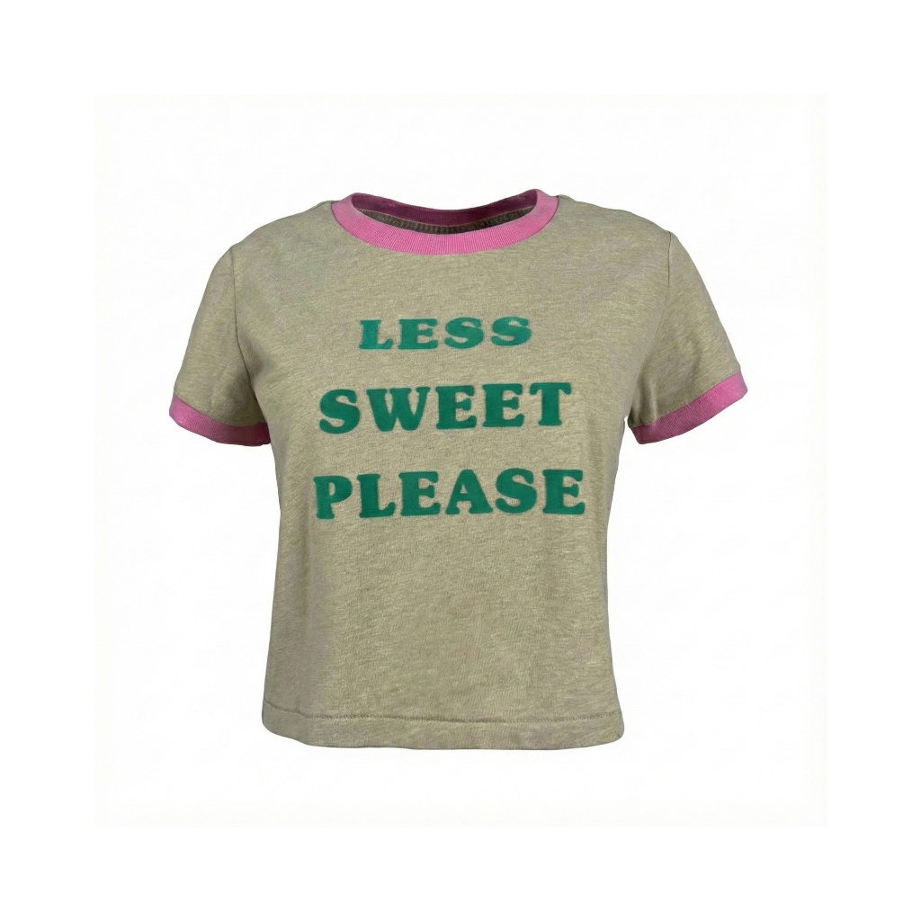 Hybrid T-shirt Women ไฮบริดเสื้อยืดผู้หญิงแขนสั้น ทรงครอป สีกากี (Khaki) WTS-1079KH เสื้อสตรีท เสื้อ