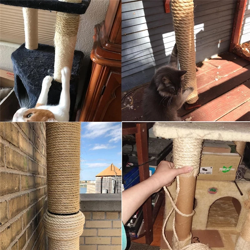 เชือกป่านมะนิลาธรรมชาติ DIY ตกแต่งบ้าน ทำเสาลับเล็บแมว ปกป้องเฟอร์นิเจอร์ ขนาด1-6มม. แข็งแรง ปลอดภัยสัตว์เลี้ยง thumbnail 10