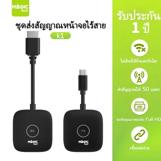 MAGICTECH HDMI Wireless อะแดปเตอร์สำหรับแล็ปท็อปโปรเจคเตอร์ต่อจอใร้สาย1080p type c to HDMI