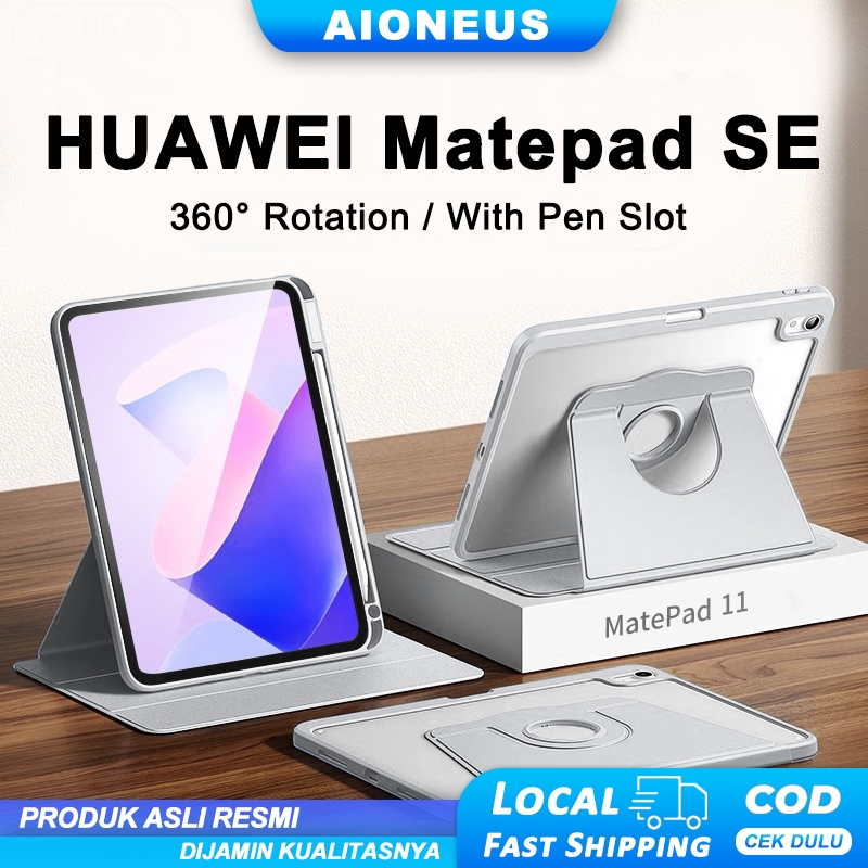 เคส Huawei MatePad SE 11นิ้ว 2024 หัวเว่ย MatePad 11 เคสแท็บเล็ต 360°หมุนได้สำหรับ มีช่องใส่ปากกา เคสหนัง เคสกันกระแทก