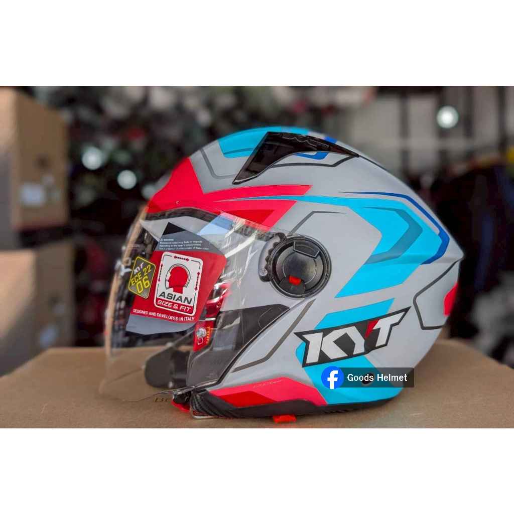 หมวกกันน็อก KYT Open Face รุ่น D-CITY มีแว่นกันแดดชั้นใน