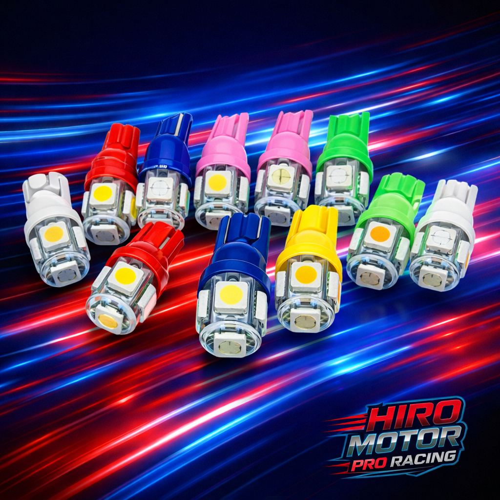 หลอดไฟหรี่ T-10 LED 5 ชิพ ชุดละ 1 คู่ (จัดส่งไวสินค้าส่งจากในประเทศไทย)