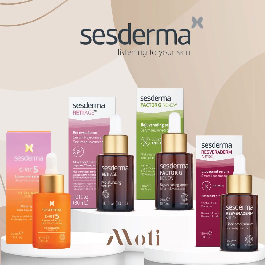 SESDERMA FACTOR G RENEW Rejuvenating serum/RESVERADERM ANTIOX Liposomal serum/C-VIT5 Liposomal serum