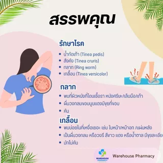 ยารักษากลากเกลื้อน องค์การเภสัชกรรม ขนาด 15 กรัม