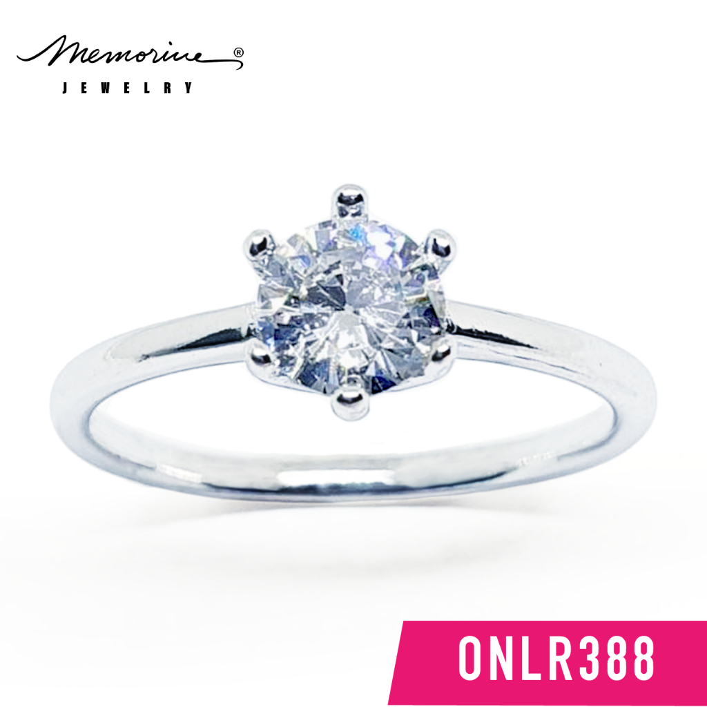 Memorine Jewelry แหวนเงินแท้ 925 ฝังเพชรสวิส (CZ) : ONLR388