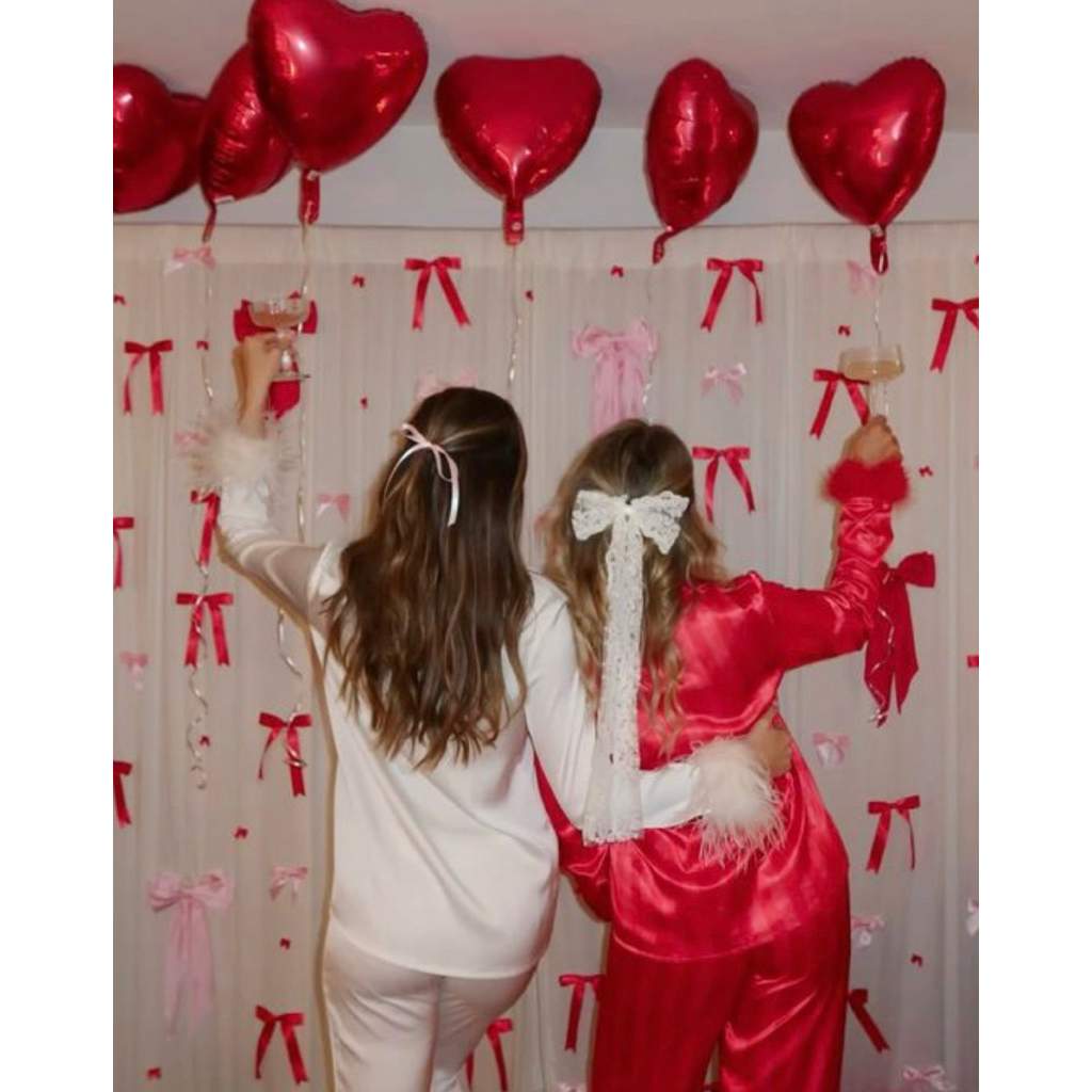 ร้านไทย มีส่งด่วน (1แพค10ชิ้น)โบว์หางยาว สำเร็จรูป ตกแต่งงานDIY เทศกาลวาเลนไทน์ - รูปที่ 2