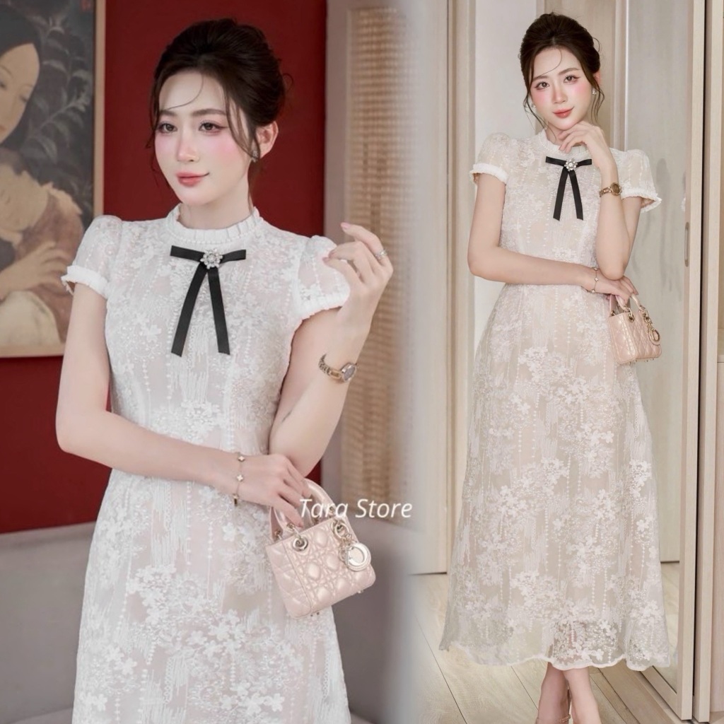 Tara Store Celeste Ivory Dress ชุดเดรสผ้าลูกไม้ #G739
