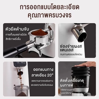 SOHEF เครื่องบดกาแฟ เครื่องบดกาแฟไฟฟ้า Titanium Conical Burrs Coffee Grinder เครื่องบดกาแฟอัตโนมัติ【รับประกัน 1 ปี】