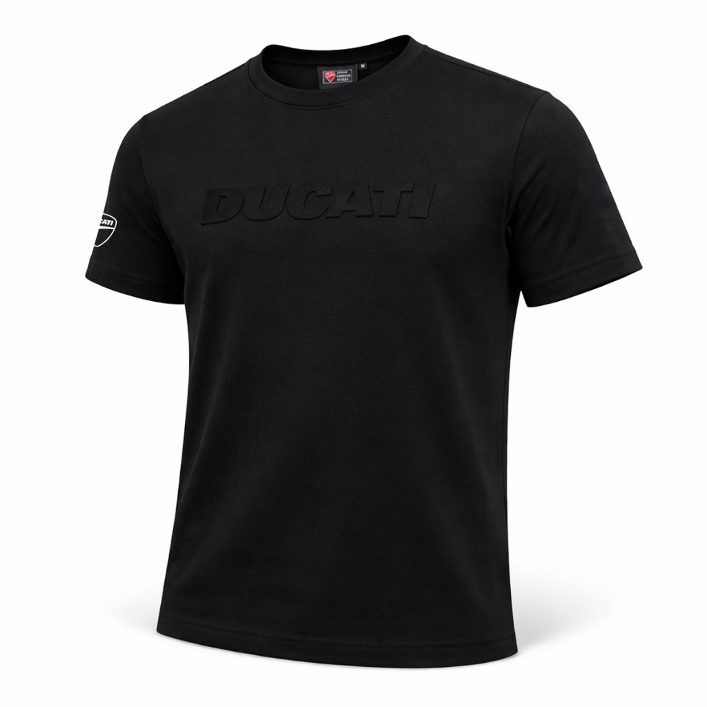 DUCATI T-Shirt เสื้อยืดดูคาติ DCT52 080 สีดำ Official licensed Product
