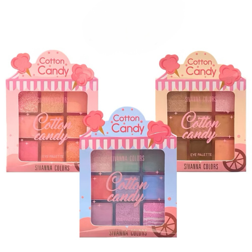 HF660 Sivanna Colors Cotton Candy Eye Palette ซีเวนน่า คัลเลอร์ส คอตตอน แคนดี้ อาย พาเลทท์ ขนาด 1.2 กรัม*9 กรัม