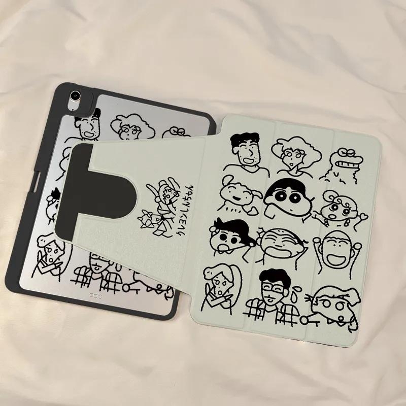 พร้อมส่ง เคส Samsung Galaxy Tab S9+ S9 FE+ shin-chan S9 S8 S7+ S7 FE มีที่ใส่ปากกา S7 S6 Lite A9+