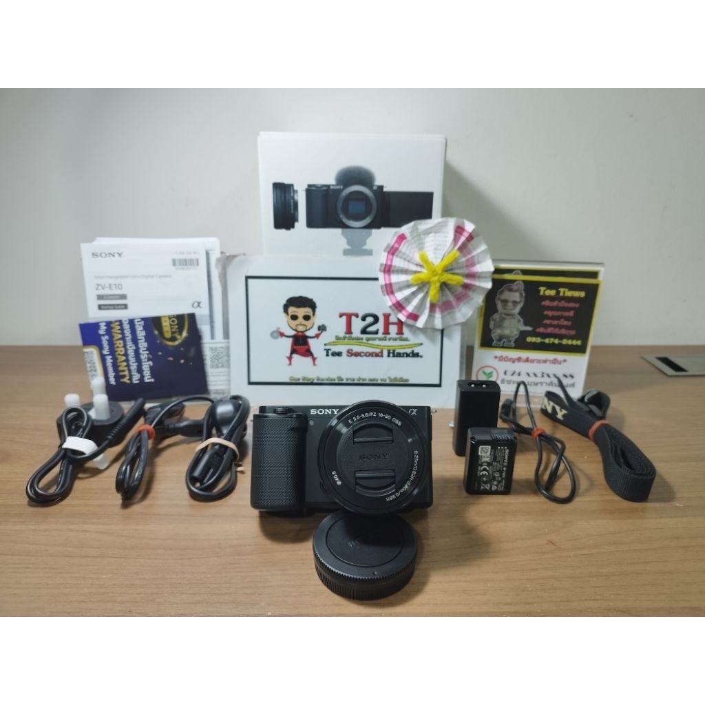 กล้อง Sony ZeV10 สีดำ พร้อมเลนส์ kit 16-50mm สภาพนางงาม ชัตเตอร์น้อยมากๆ(หลักร้อย) 5xx- อปก.ครบกล่อง