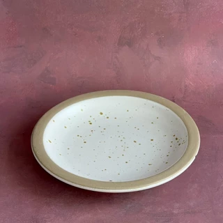 จานเซรามิค จานมินิมอล ขนาด 7.5 นิ้ว Side Plate Ceramic จานแบ่ง จานข้าว เข้าไมโครเวฟได้ - AT1CERAMIC