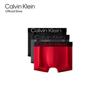 CALVIN KLEIN กางเกงในผู้ชายแพ็ค 3 ชิ้น Bold Logo Microfiber …