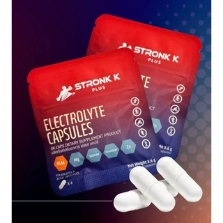 STRONK K PLUS Electrolyte Capsules เกลือแร่แคปซูล สำหรับนักวิ่ง นักกีฬา ป้องกันตะคริว 1*4 เม็ด