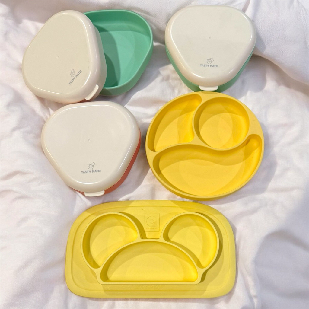[มือสอง] — Tasty Mate จานซิลิโคนสำหรับเด็ก จาน BLW สภาพดีพร้อมใช้งาน