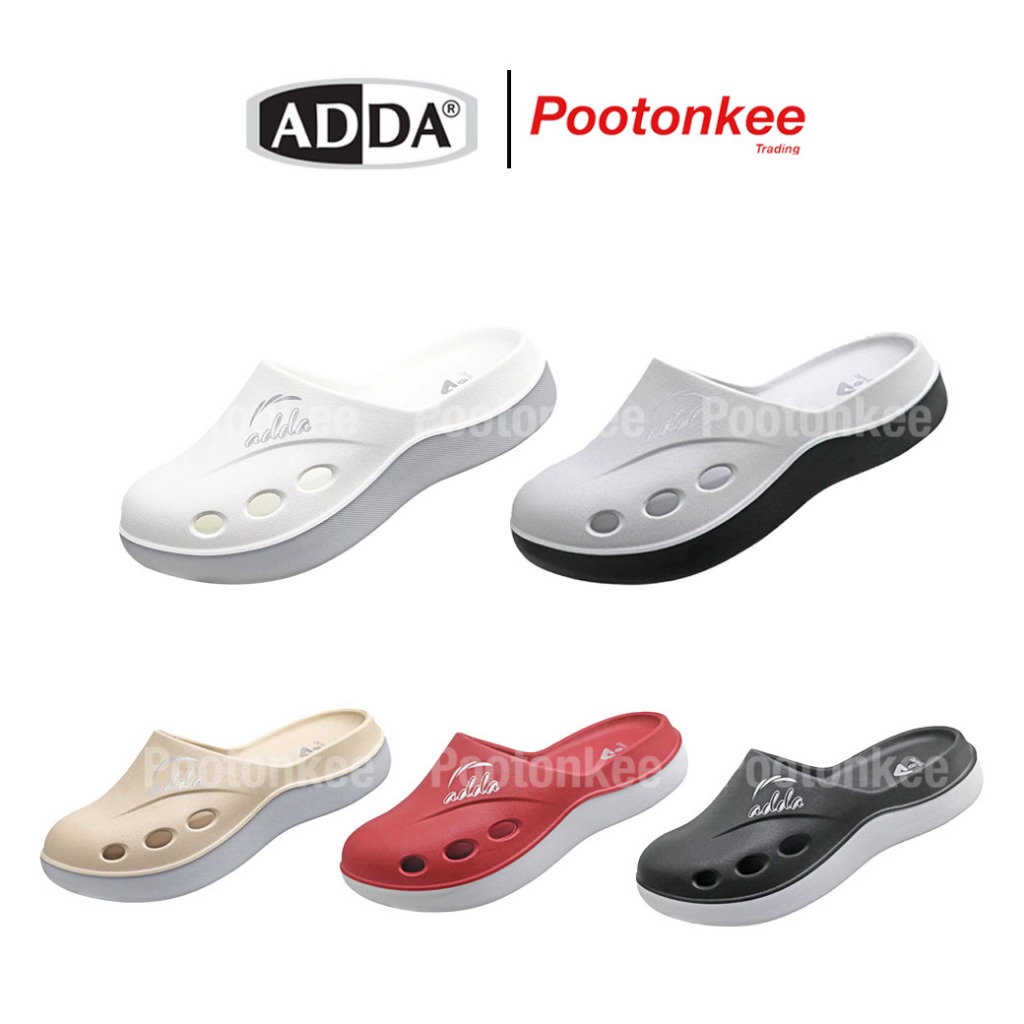 ADDA 2Density รุ่น 5TD1A-W2 รองเท้าแตะผู้หญิง สไตล์ Clog กันน้ำ กันลื่น ทนทาน