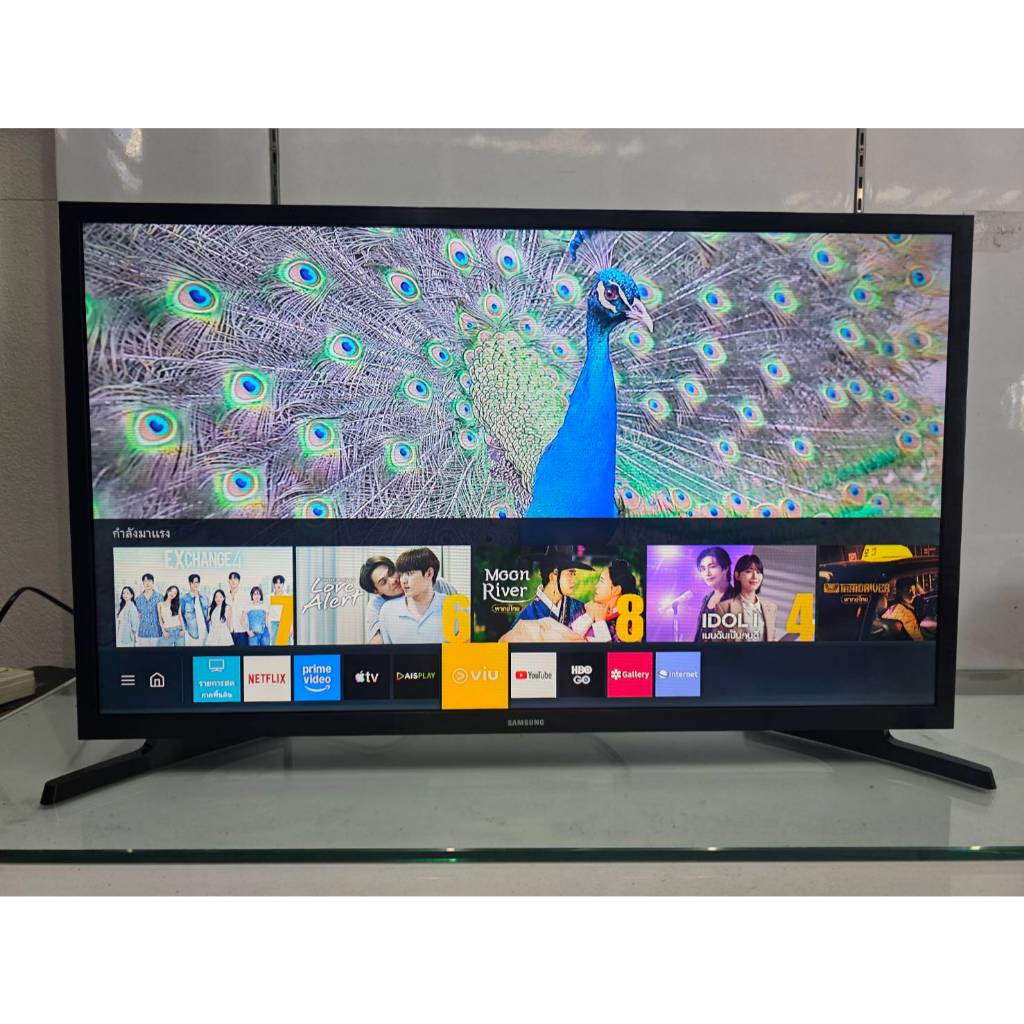 Samsung 32 inch smart tv (มือสอง) รุ่น UA32T4300AKXXT ไม่มีขาตั้งโต๊ะ แถมขาแขวนผนัง