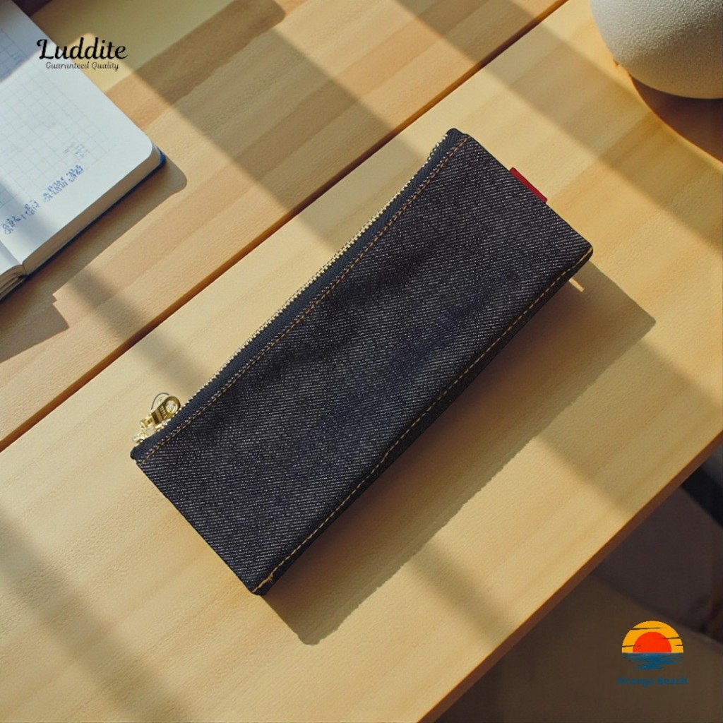 Luddite Denim Bendy Pencase/กระเป๋าดินสอยีนส์/Okayama Denim/Pen Tray/Made in Japan