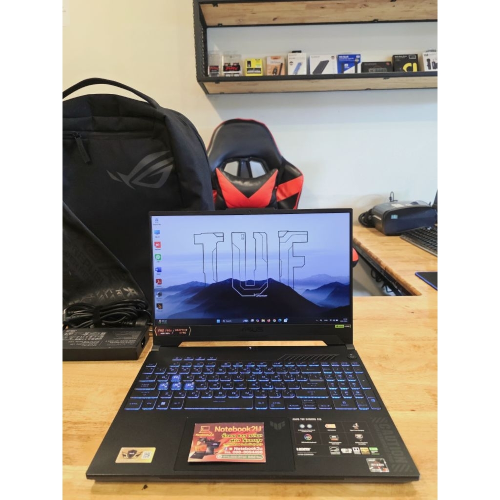 ASUS TUF A15 FA507NUR-LP037W (144Hz sRGB100%) R7-7435HS RTX4050(140W) RAM16GB.DDR5 SSD512GB.G4 สภาพน