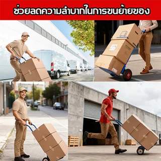⭐ใหญ่และหนาขึ้น⭐DHP รถเข็น 2 ล้อ 14นิ้ว รับน้ำหนัก4500KG ล้อแกนแข็ง รถเข็นเหล็ก