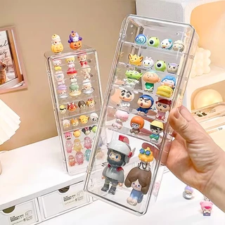 8 ช่อง กล่องโชว์โมเดล กล่องอะคริลิคใส ตู้ใส่โมเดล มีตัวกั้นปรับได้ ฝาปิดแม่เหล็ก กันตก กันฝุ่น สำหรับนักเรียน ออฟฟิศ