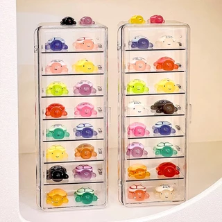 8 ช่อง กล่องโชว์โมเดล กล่องอะคริลิคใส ตู้ใส่โมเดล มีตัวกั้นปรับได้ ฝาปิดแม่เหล็ก กันตก กันฝุ่น สำหรับนักเรียน ออฟฟิศ