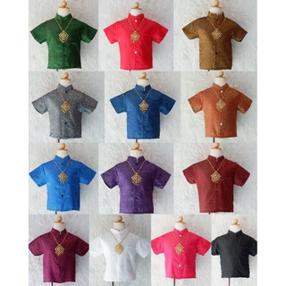 เฉพาะเสื้อผ้าไทยพี่หมื่นแขนสั้นของเด็กพร้อมส่ง
