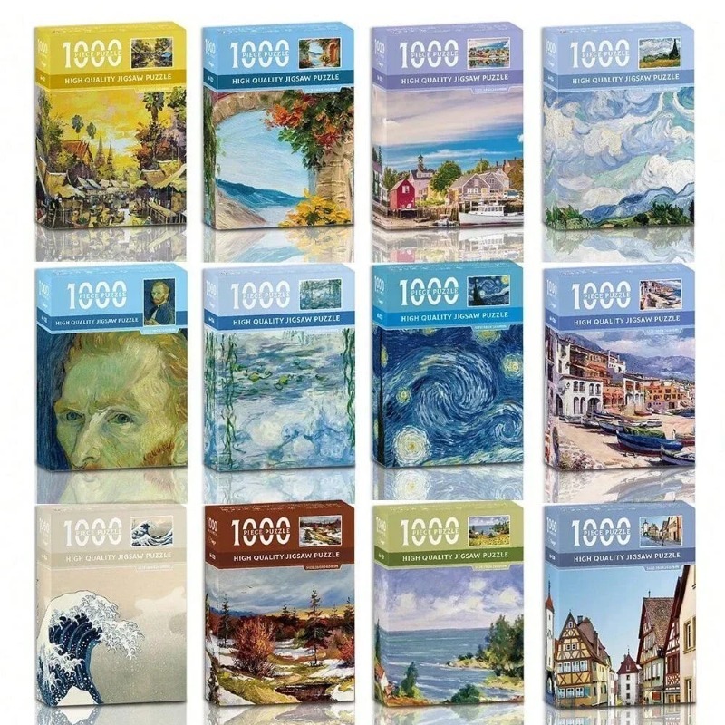 จิ๊กซอว์ 1000 ชิ้น ชนิดหนา ขนาด 70x50cm Jigsaw Puzzle สำหรับวัยรุ่นและผู้ใหญ่ งานอดิเรก