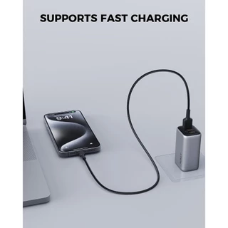 AUKEY CB-BAL7 สายชาร์จเร็วไอโฟน 8-14 Series Lightning Cable MFi Certified 0.9m