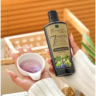 แชมพูไบโอเวช 3 ขวด สมุนไพรสด 7 ชนิด แชมพูสมุนไพรสูตรเข้มข้น ขนาด225ml