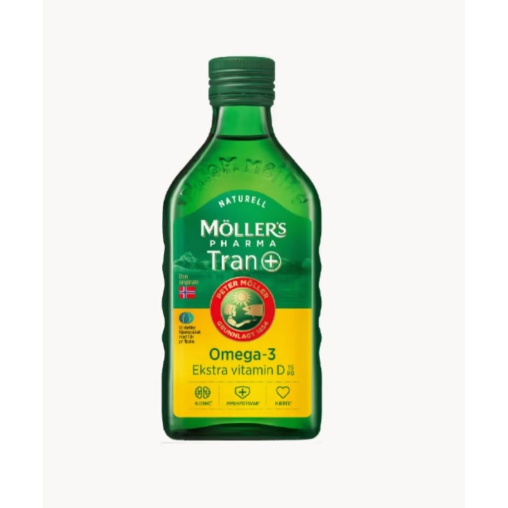 พร้อมส่ง Moller's Pharma Extra D (รสธรรมชาติ)น้ำมันตับปลาคอดนอร์เวย์ Omega3 DHA( เด็ก 3 ขวบขึ้นไปหรื