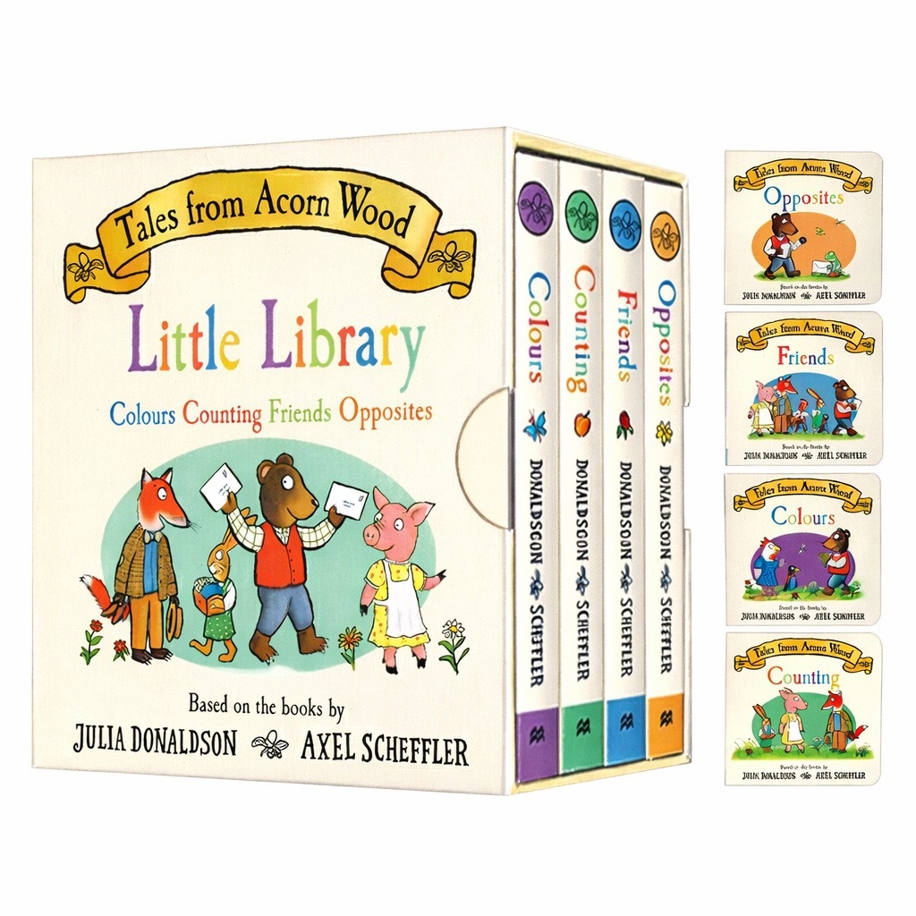 🌳 Tales from Acorn Wood – Little Library (4 เล่มในกล่อง) หนังสือบอร์ดบุ๊กสุดคลาสสิก สำหรับเด็กเล็ก 👶