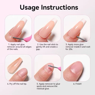 Pinpoint Nail Glue Remover (น้ำยาลอกกาวเล็บ หัวเข็ม) ลอกกาวเล็บง่ายมาก! หัวเข็มป้ายตรงจุด ไม่เลอะไม่เปลือง✨