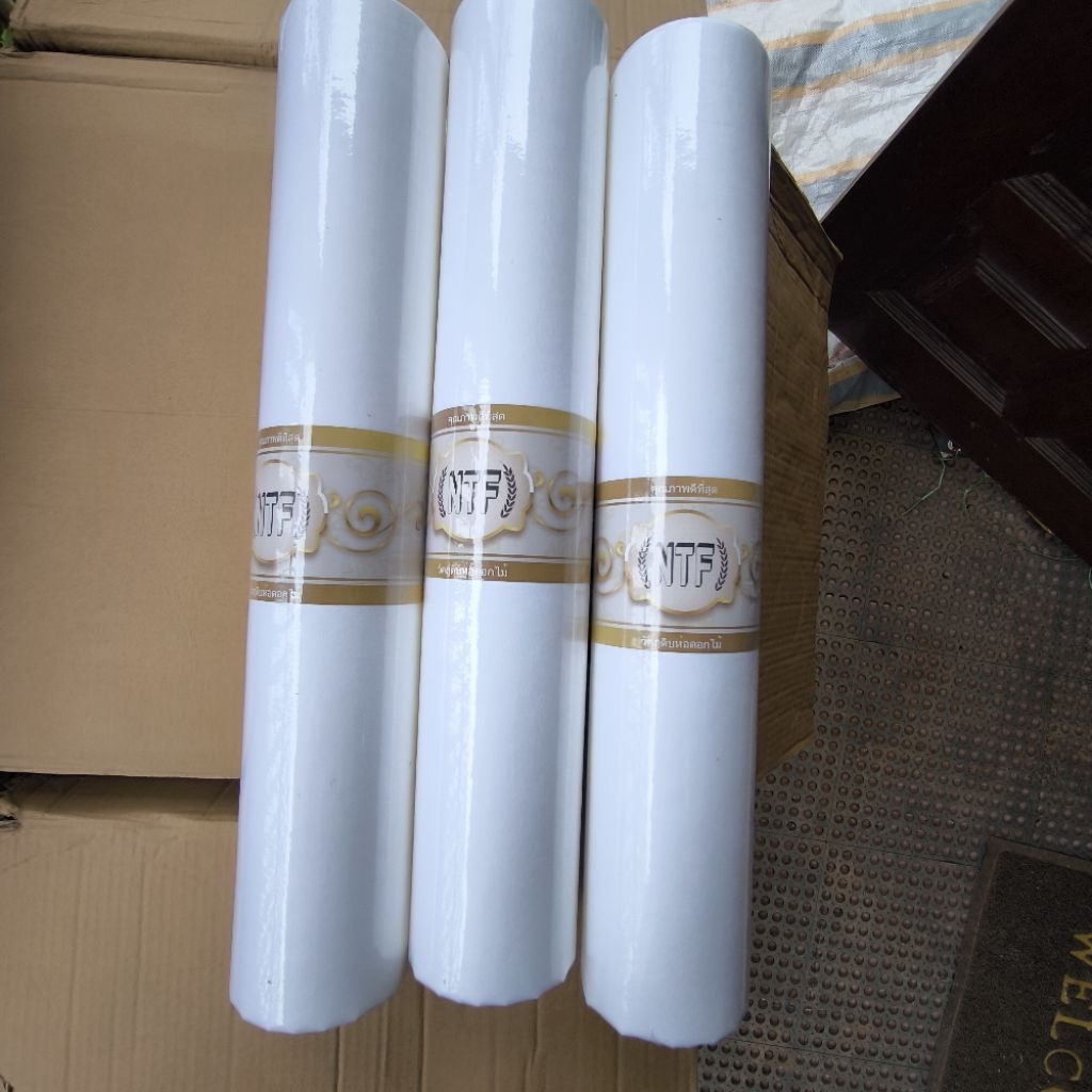 🇹🇭พร้อมส่ง กระดาษสายี่ห้อ NTFสีขาว(ขาวโอโม่)อย่างหนา 50ซม×30หลา ตกแต่งช่อดอกไม้ พวงหรีด ตกแต่งต่างๆ
