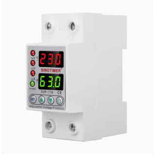 SINOTIMER ป้องกันไฟตก ซิโนไทเมอร์ AC ไฟเกิน ไฟกระชาก กันไฟตก ปรับตั้งค่าแรงดัน Over Voltage and Under 40A 63A SVP716