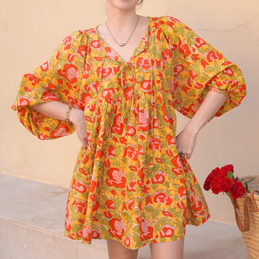 Dahlili Dress in Marigold