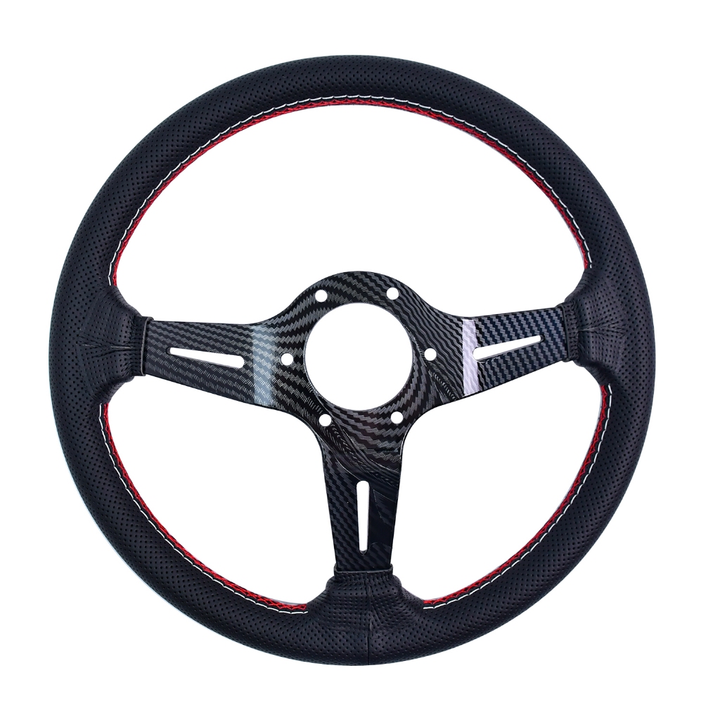 Nardi พวงมาลัยรถยนต์ หนังไมโครไฟเบอร์ เพิ่มความสปอร์ตให้กับรถใส่ได้กับรถทุกรุ่น แข็งแรงทนทาน ราคา ถูกที่สุด ดีลบีเคเค แกลเลอรีภาพที่ 4