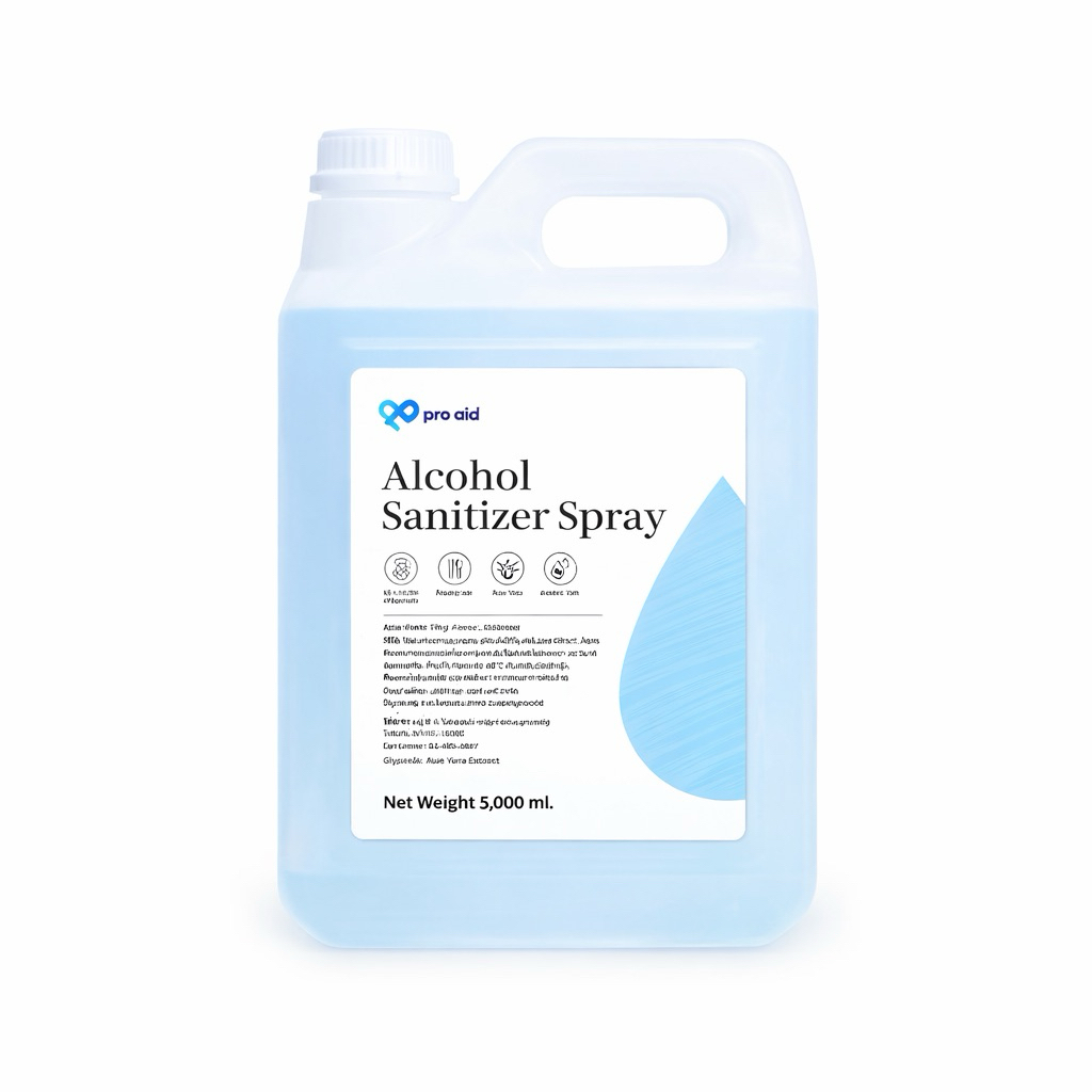 ✅[แอลกอฮอล์ 1-5 ลิตร] PRO AID Alcohol ไม่ใส่น้ำหอม FOOD GRADE 75% สูตรน้ำ สีใส ไม่ใส่สี ขนาด 1,000-5,000 ml✅