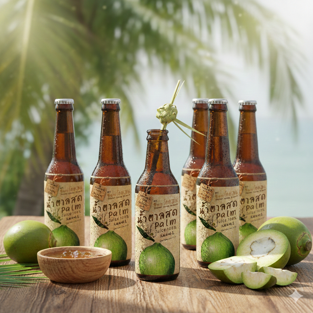 น้ำตาลสด 100% ตรา ซีคอนโกลด์ 330 มล.x 6ขวด  C-Con Gold Brand Palm Juice 100% 330 ml.